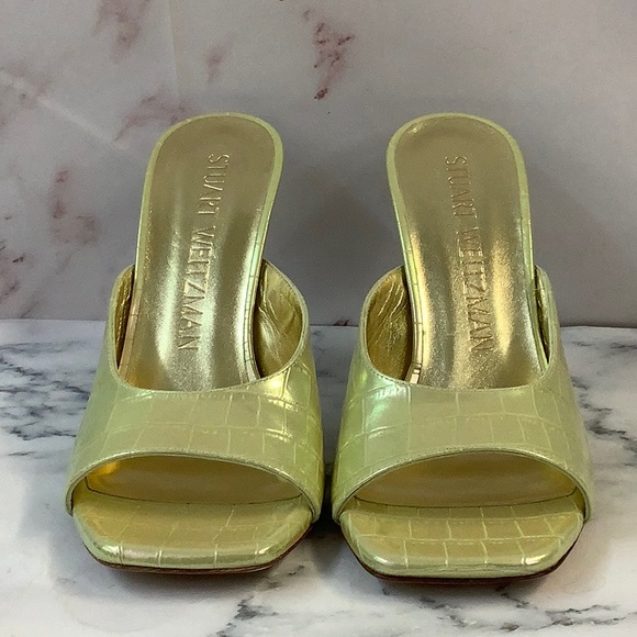 Stuart Weitzman Lucite Wedge Women's Shoe Size 8.5B - Picture 2 of 7